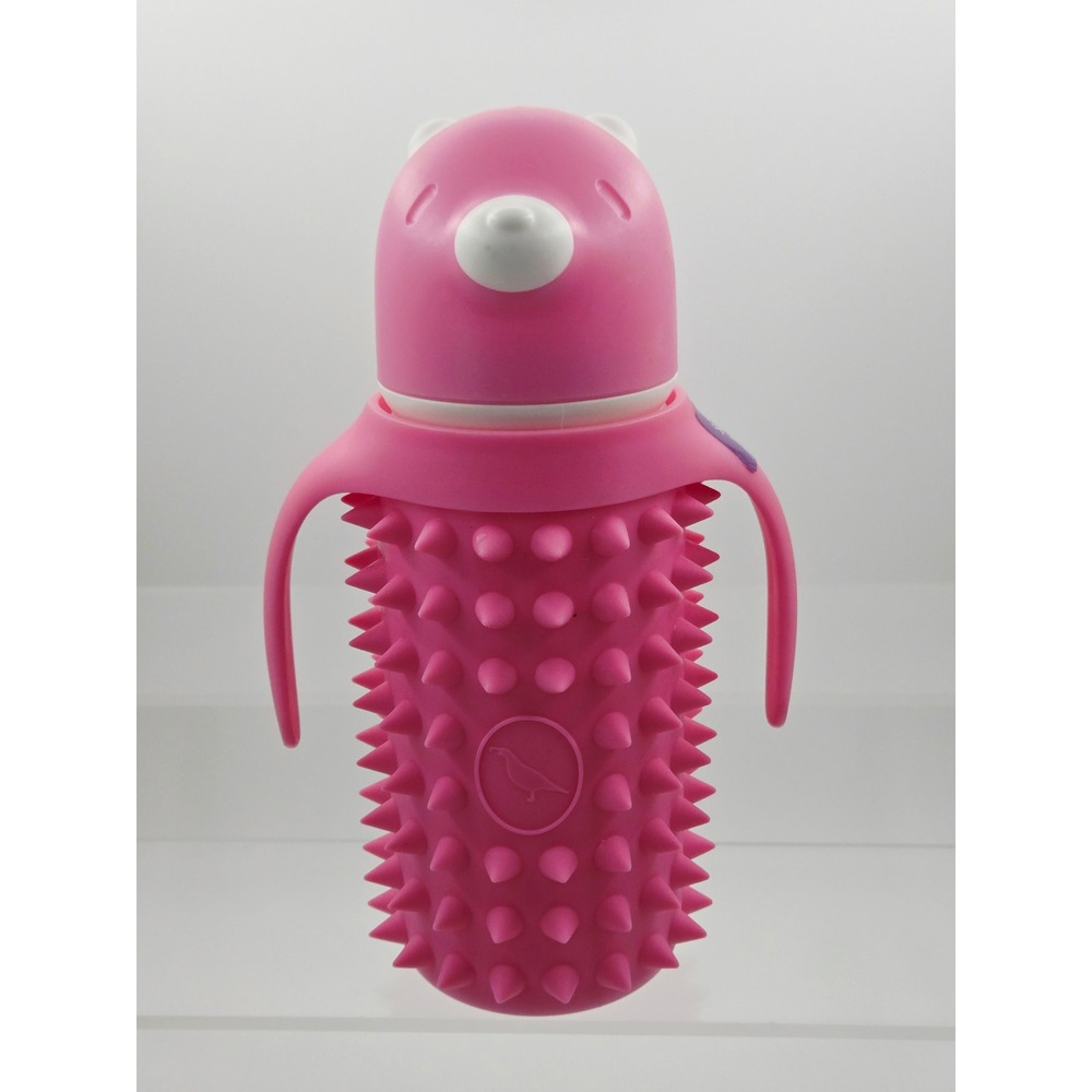 Tabor Place The Spikey Bear Glass Sippy Cup - Silicone Sleeve- Lila Siegel